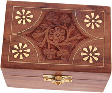 Load image into Gallery viewer, Carved wooden box for spell ingredient storage - 6 bottles