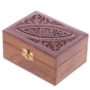 Carved wooden box for spell ingredient storage 12 Bottles