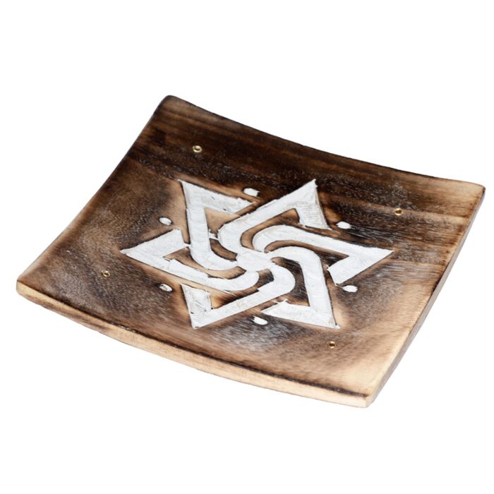Mango Wood Square Incense Sticks Burner