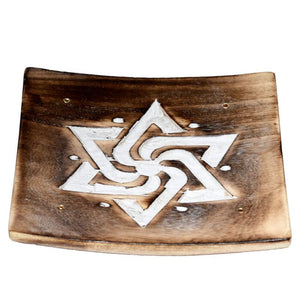 Mango Wood Square Incense Sticks Burner