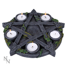 Load image into Gallery viewer, Wiccan Pentagram Tea light Holder 25.5cm
