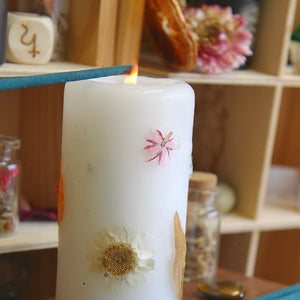 Botanical Pillar Candle