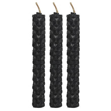 Load image into Gallery viewer, Black Beeswax Spell Candles Pack of 6