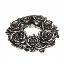 Load image into Gallery viewer, Alchemy Gothic Black Rose Wreath / Candle Ring