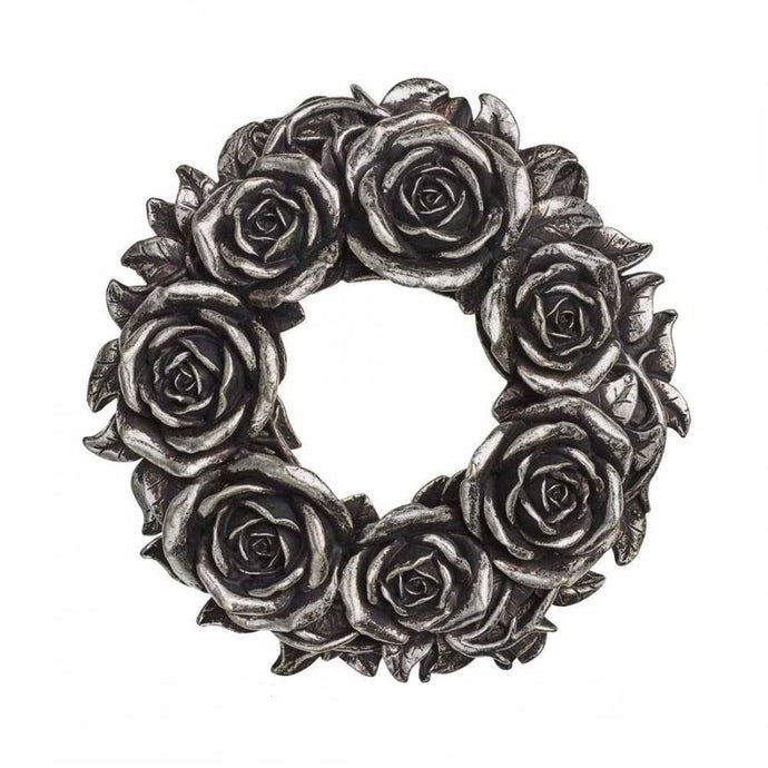 Alchemy Gothic Black Rose Wreath / Candle Ring