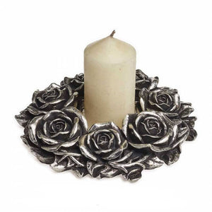 Alchemy Gothic Black Rose Wreath / Candle Ring