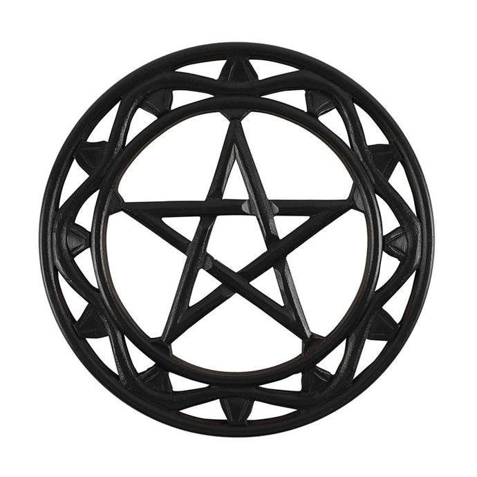 Black Wooden Pentagram 30cm