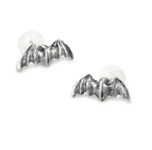 Load image into Gallery viewer, Alchemy Gothic Silver Bat Studs