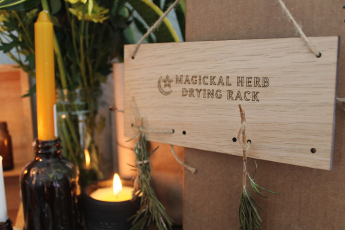 Wooden Magickal Herb Drying Rack
